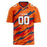 Custom Unisex Orange & Red Pattern Football Jersey