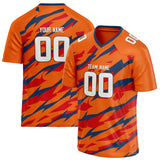 Custom Unisex Orange & Red Pattern Football Jersey