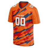 Custom Unisex Orange & Red Pattern Football Jersey