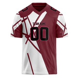 Custom Unisex Crimson & White Pattern Football Jersey