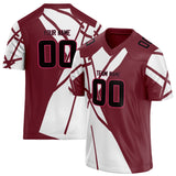 Custom Unisex Crimson & White Pattern Football Jersey