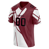 Custom Unisex Crimson & White Pattern Football Jersey