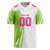 Custom Unisex White & Green Pattern Football Jersey