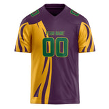 Custom Unisex Purple & Gold Pattern Football Jersey