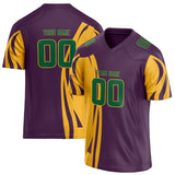 Custom Unisex Purple & Gold Pattern Football Jersey