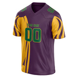 Custom Unisex Purple & Gold Pattern Football Jersey