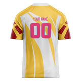 Custom Unisex Yellow & White Pattern Football Jersey