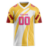 Custom Unisex Yellow & White Pattern Football Jersey