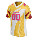 Custom Unisex Yellow & White Pattern Football Jersey