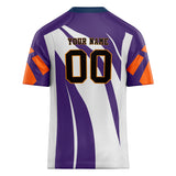 Custom Unisex Purple & White Pattern Football Jersey