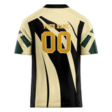 Custom Unisex Cream & Black Pattern Football Jersey