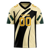 Custom Unisex Cream & Black Pattern Football Jersey