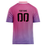 Custom Unisex Pink & Purple Pattern Football Jersey