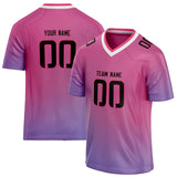 Custom Unisex Pink & Purple Pattern Football Jersey