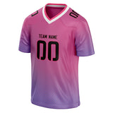 Custom Unisex Pink & Purple Pattern Football Jersey