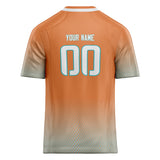 Custom Unisex Orange & White Pattern Football Jersey