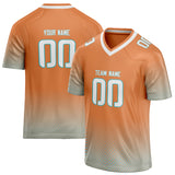 Custom Unisex Orange & White Pattern Football Jersey