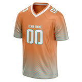 Custom Unisex Orange & White Pattern Football Jersey