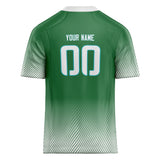 Custom Unisex Green & White Pattern Football Jersey