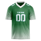 Custom Unisex Green & White Pattern Football Jersey