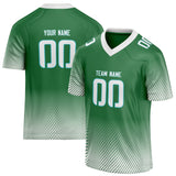 Custom Unisex Green & White Pattern Football Jersey