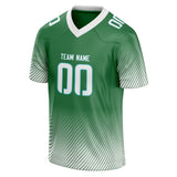 Custom Unisex Green & White Pattern Football Jersey