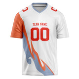 Custom Unisex White & Gray Pattern Football Jersey