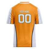 Custom Unisex Orange & White Pattern Football Jersey