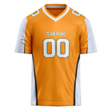 Custom Unisex Orange & White Pattern Football Jersey