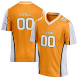 Custom Unisex Orange & White Pattern Football Jersey