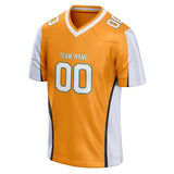 Custom Unisex Orange & White Pattern Football Jersey