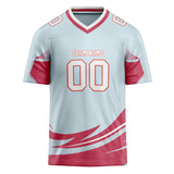 Custom Unisex Light Blue & Red Pattern Football Jersey