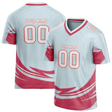 Custom Unisex Light Blue & Red Pattern Football Jersey