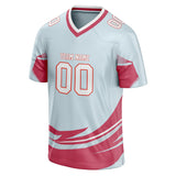 Custom Unisex Light Blue & Red Pattern Football Jersey