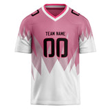 Custom Unisex Pink & White Pattern Football Jersey