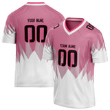 Custom Unisex Pink & White Pattern Football Jersey