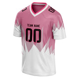 Custom Unisex Pink & White Pattern Football Jersey