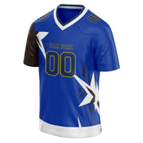 Custom Unisex Blue & Black Pattern Football Jersey