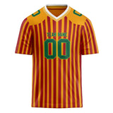 Custom Unisex Crimson & Gold Pattern Football Jersey