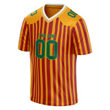 Custom Unisex Crimson & Gold Pattern Football Jersey