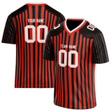 Custom Unisex Black & Red Pattern Football Jersey