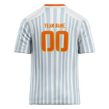 Custom Unisex Light Blue & White Pattern Football Jersey