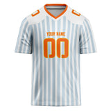 Custom Unisex Light Blue & White Pattern Football Jersey