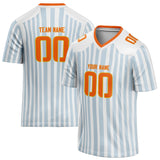 Custom Unisex Light Blue & White Pattern Football Jersey