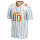 Custom Unisex Light Blue & White Pattern Football Jersey