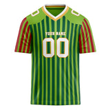 Custom Unisex Green & Kelly Green Pattern Football Jersey