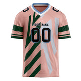 Custom Unisex Pink & Black Pattern Football Jersey