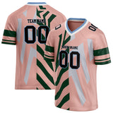 Custom Unisex Pink & Black Pattern Football Jersey