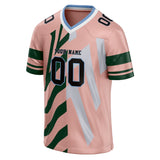 Custom Unisex Pink & Black Pattern Football Jersey