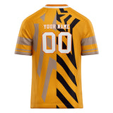 Custom Unisex Gold & Gray Pattern Football Jersey